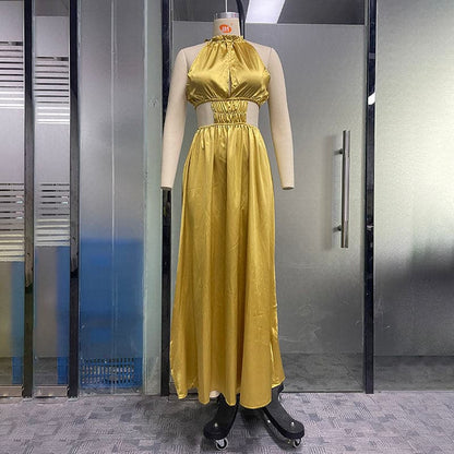 DressBetty - Wefads  Metallic Color Long Dress