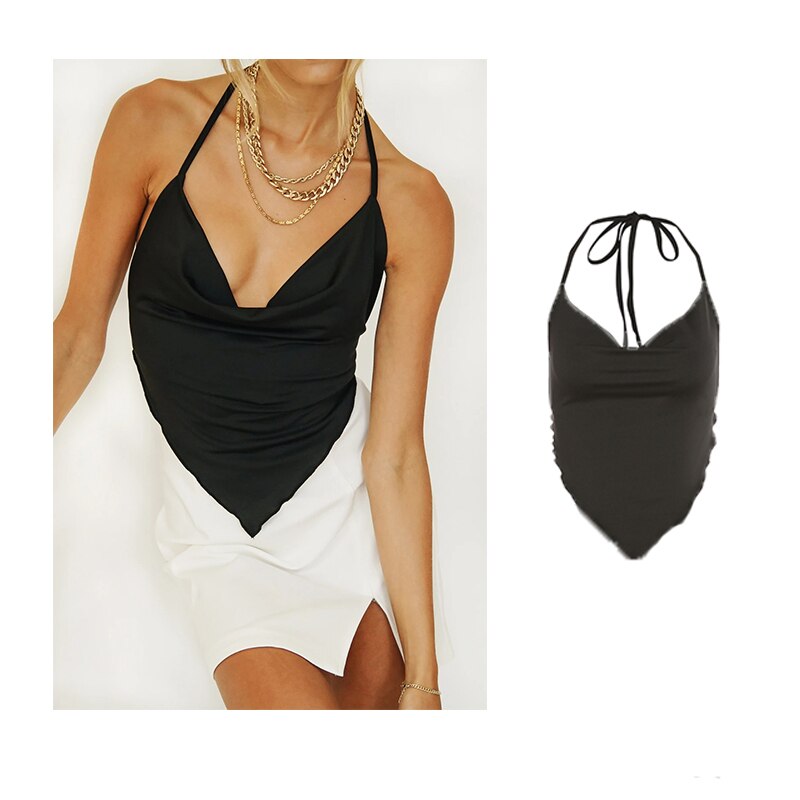 DressBetty - Backless Sleeveless Spaghetti Strap Halter Camis