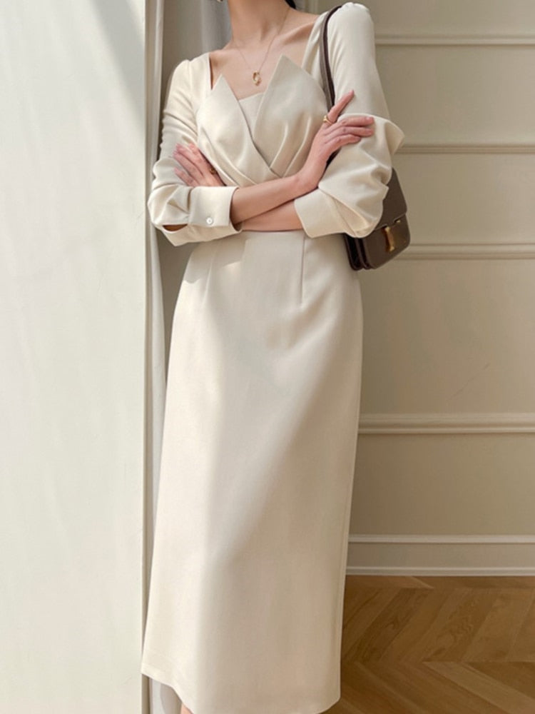 DressBetty - Long Sleeve Vintage Fashion Chic Evening Vestido Female Birthday
