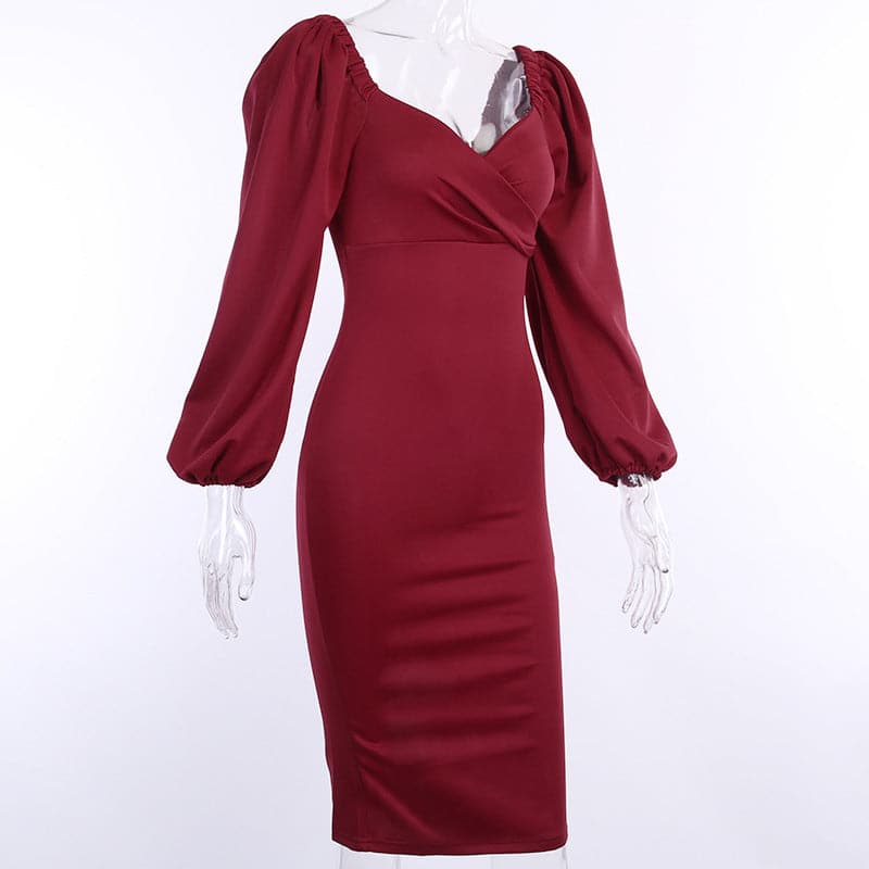 DressBetty - Women In Stock Fashion  V Neck Summer Long Sleeve Dresses