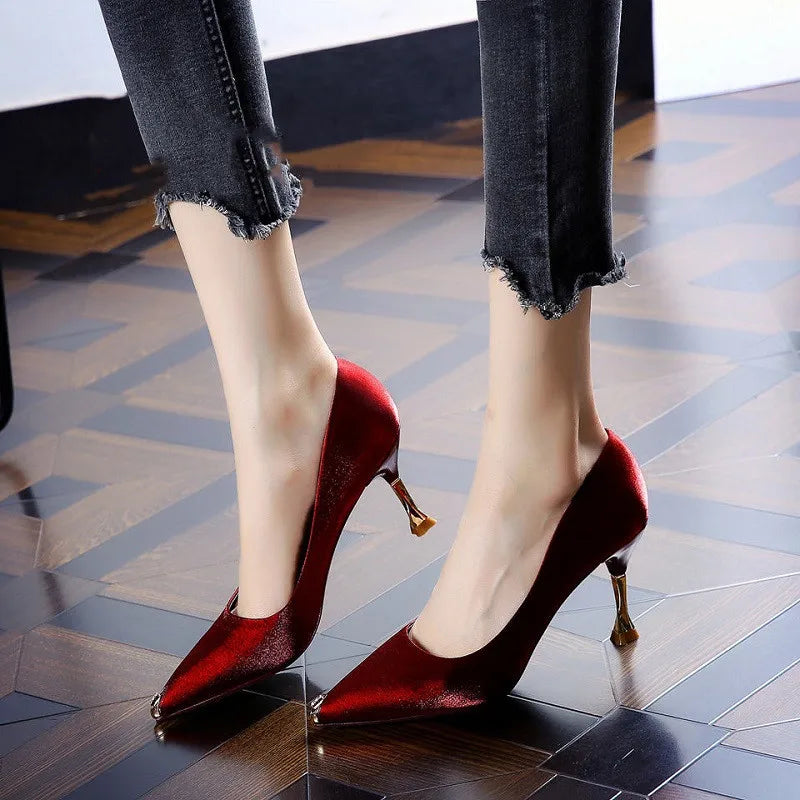 Sweet Light Weight Blue  Party Lady Classic Office High Heel