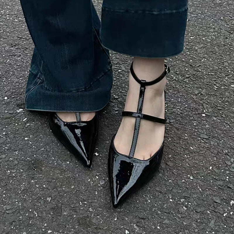 Summer  Pointed Toe Slingback Slides Flip Flops Ladies Low Heel Pumps