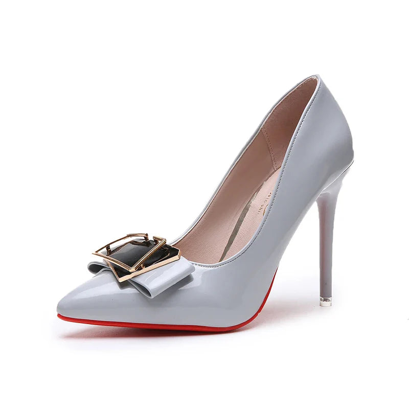 Pointed Shallow Mouth Red Bottom Office  Women High Heel