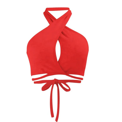 DressBetty - 2024  Cross Halter Neck Hollow Out Camisole