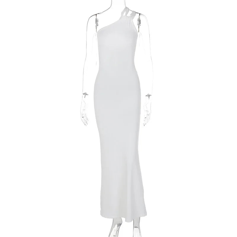 Women's Maxi Summer Autumn New  Sleeveless Neckline Temperament Elegant Y2k Midi Dresses