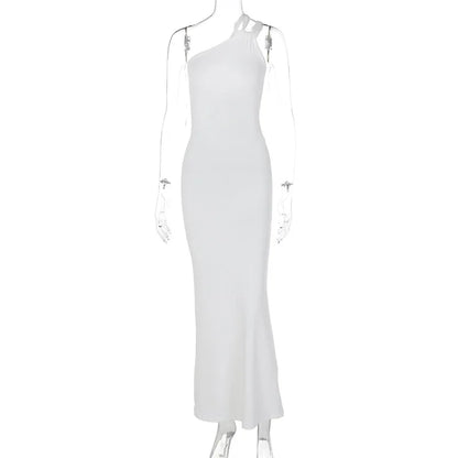 Women's Maxi Summer Autumn New  Sleeveless Neckline Temperament Elegant Y2k Midi Dresses