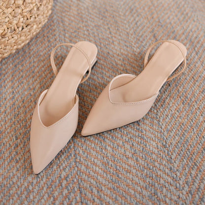 Pointed Summer  Fashionable Elegant Slingback Wedding Party Low Heel Pumps