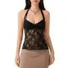 Lace Halter Tie-Up Crop Top