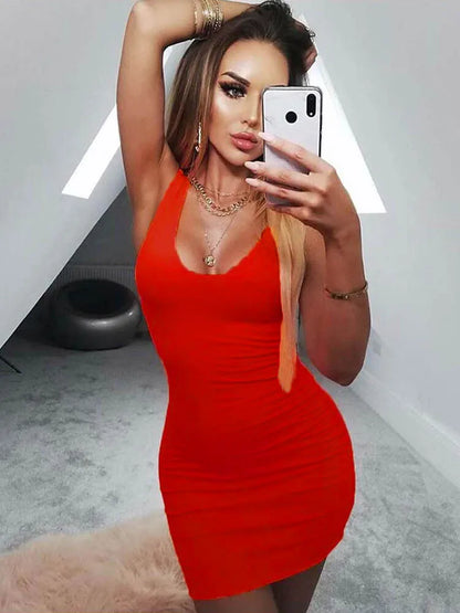 Women's Casual Summer autumn Sleeveless Mini  Midi Dresses