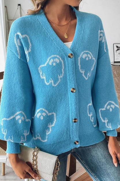 Cárdigan de punto Jacquard con botones