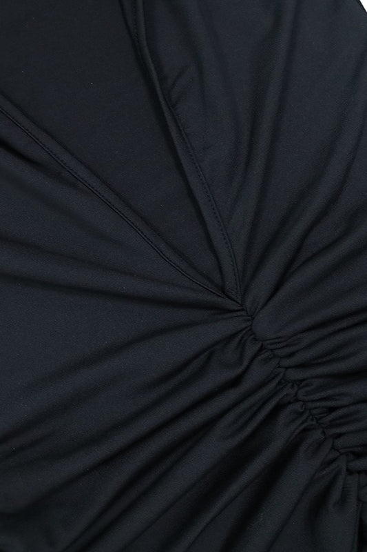 Vestido Formal Ajustado sin Espalda de Manga Larga