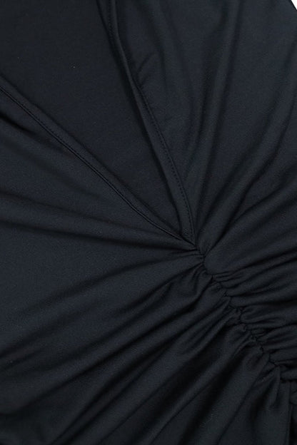 Vestido Formal Ajustado sin Espalda de Manga Larga