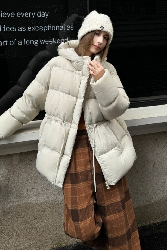 Chaqueta Plumas Premium de Gabardina de Pato Blanco