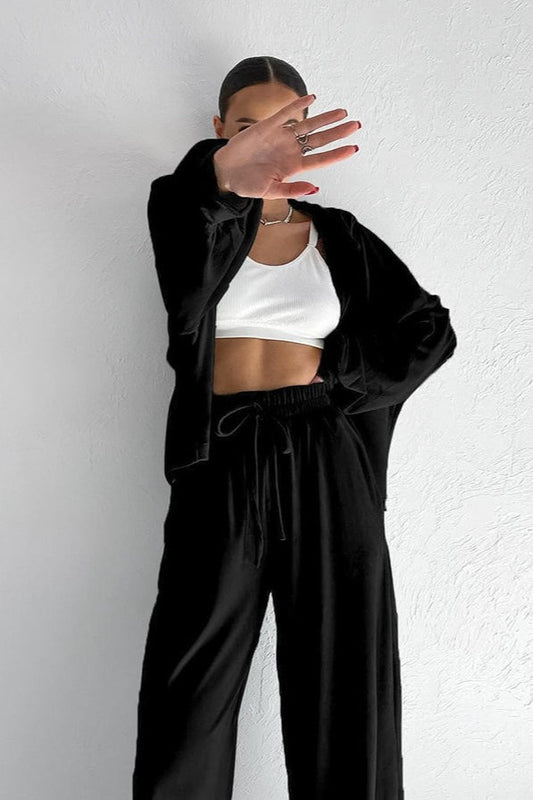 Long Sleeve Velour Track Set Activewear Set