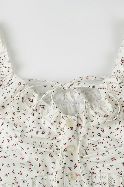 Vintage Floral Button Front T-Shirt