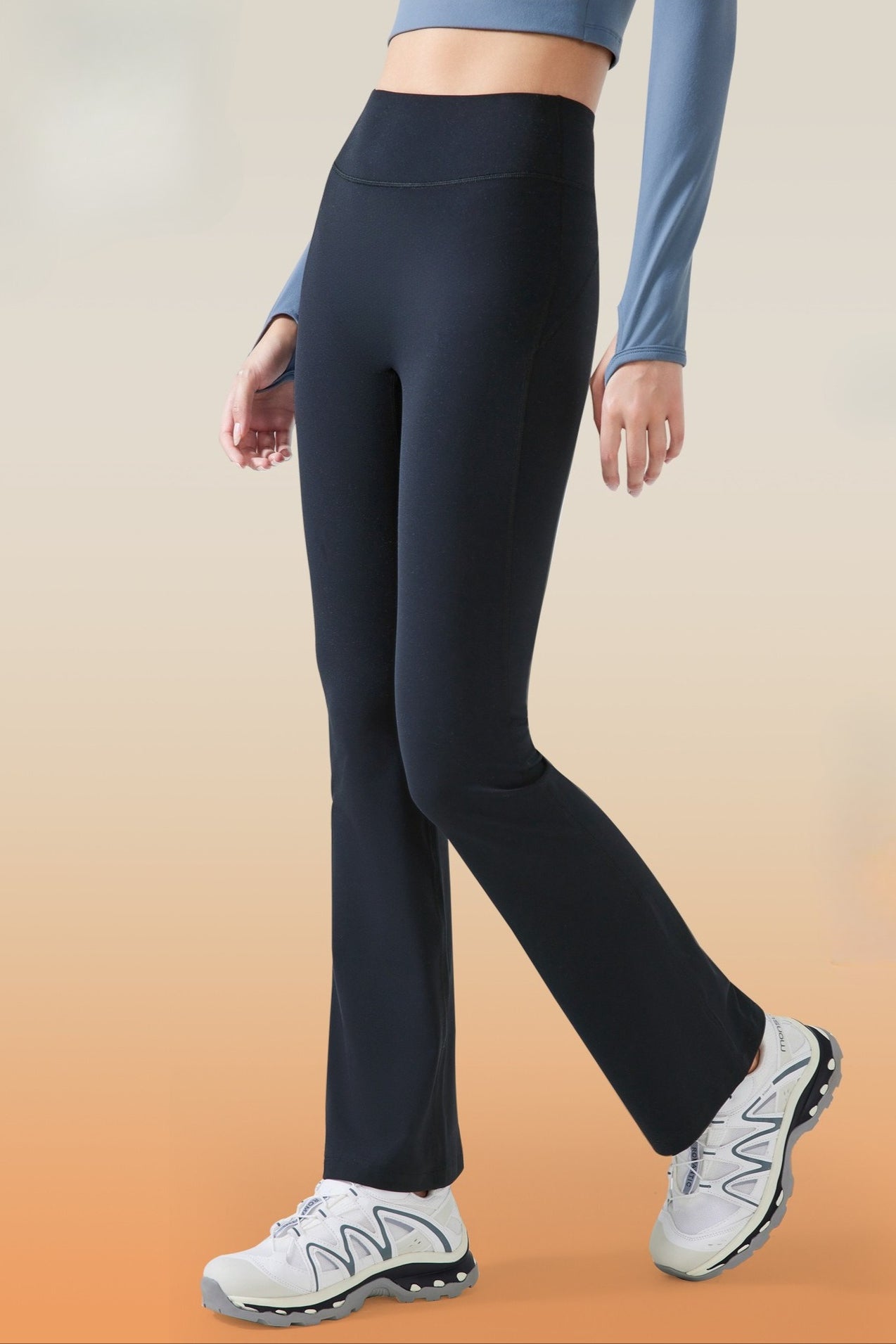 Leggings de yoga acampanados de cintura alta con forro polar