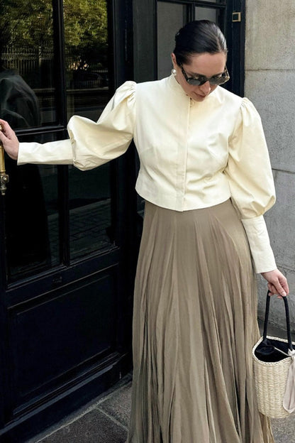 Elegant Mandarin Collar Blouse