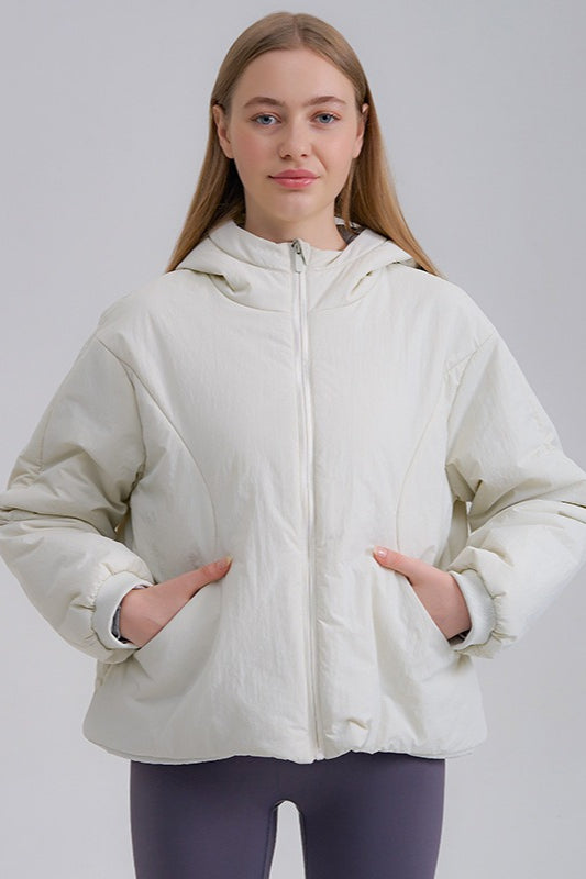 Chaqueta acolchada corta de ajuste holgado