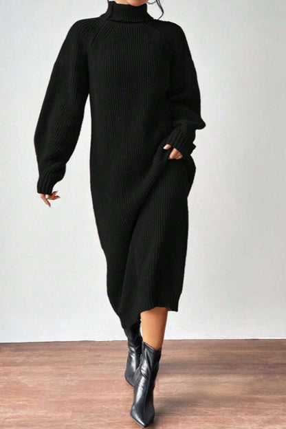 Vestido de punto de cuello alto