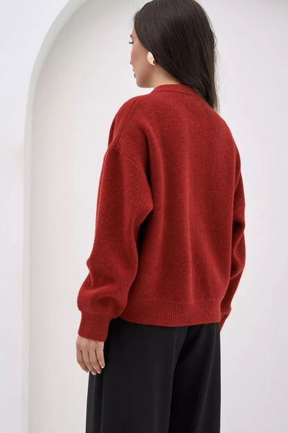 Solid Color Relaxed Knit Cardigan