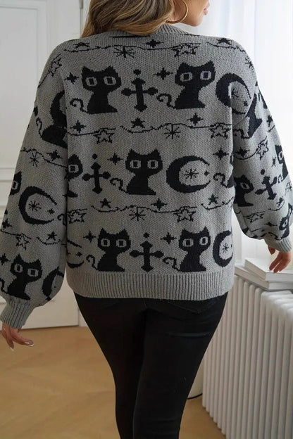 Suéter de punto jacquard Luna de Gato Negro