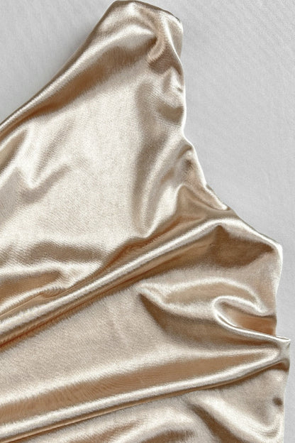 Vestido de fiesta asimétrico con tirantes anudados