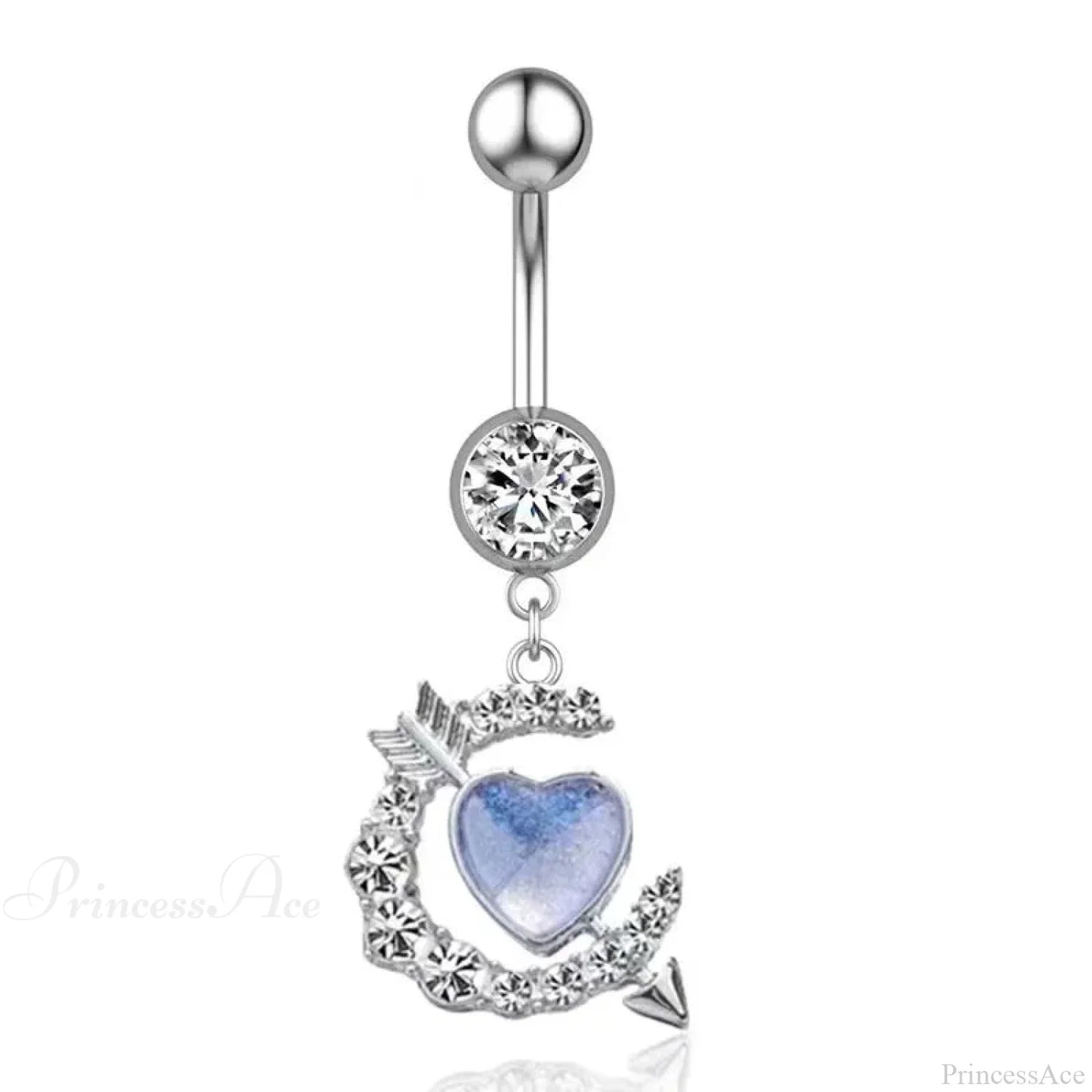 AB Butterfly Lunar Pink Gothic Belly Ring