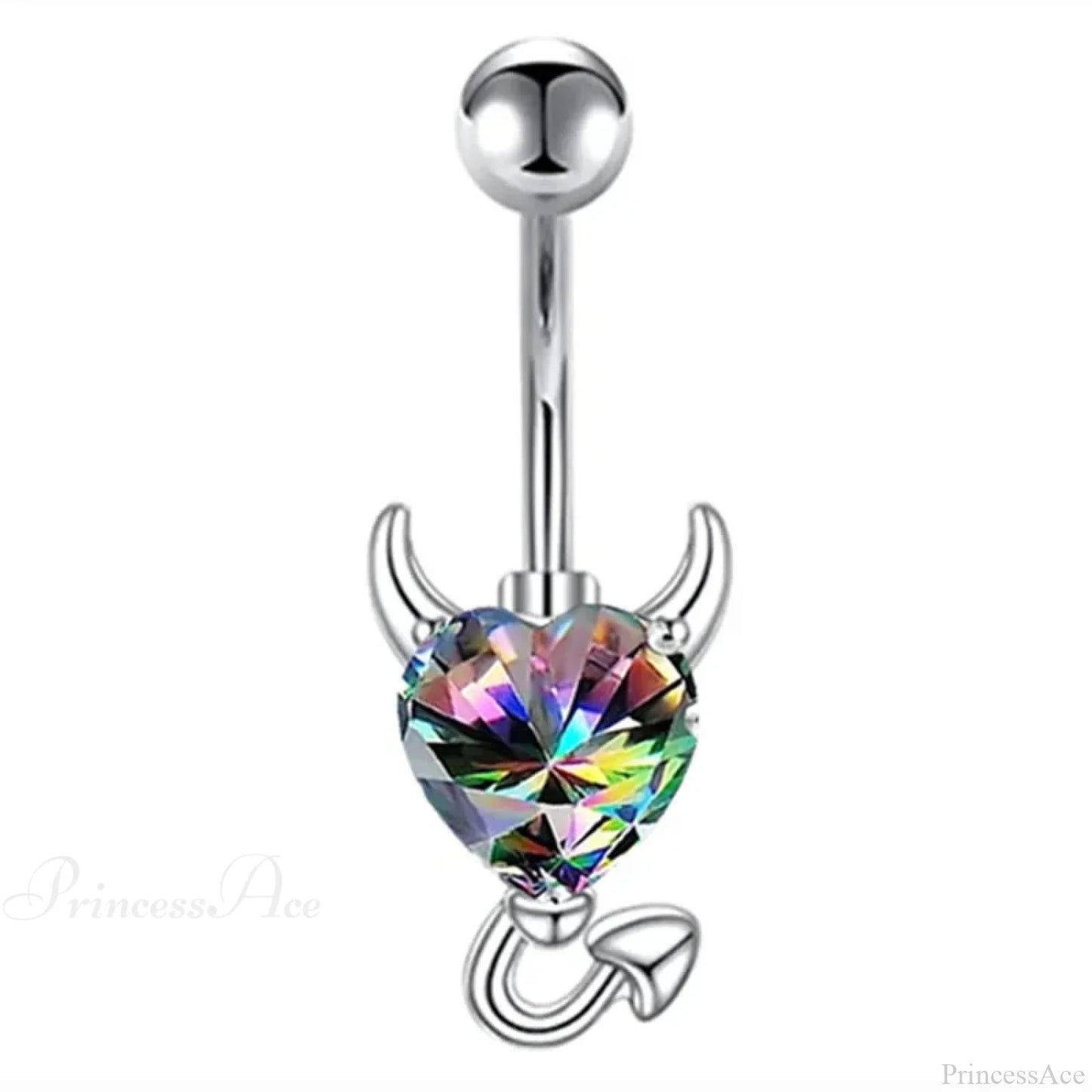 AB Butterfly Lunar Pink Gothic Belly Ring