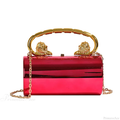 Acrylic Cylinder Crossbody Evening Clutch Bag
