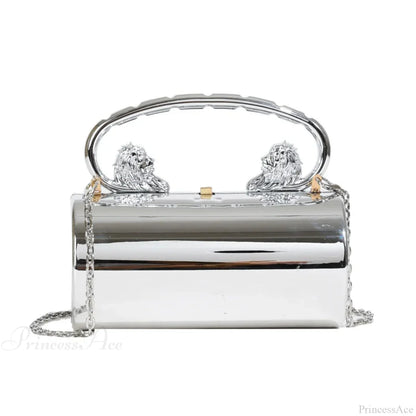 Acrylic Cylinder Crossbody Evening Clutch Bag