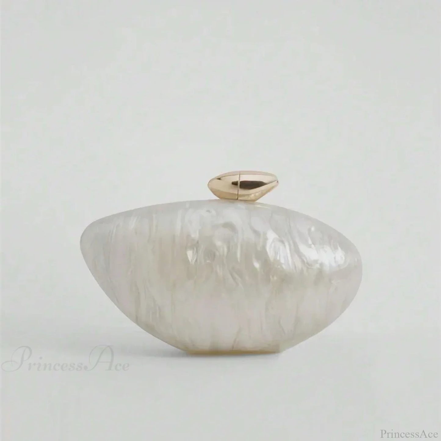 Acrylic Egg Shaped Designer Evening Party Handbag Pearl Shell Purse