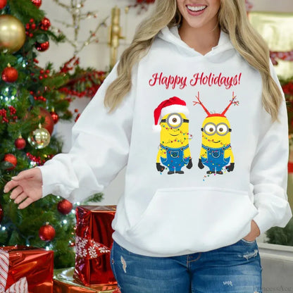 Adorable Merry Minions Plus Velvet Sports Hoodie