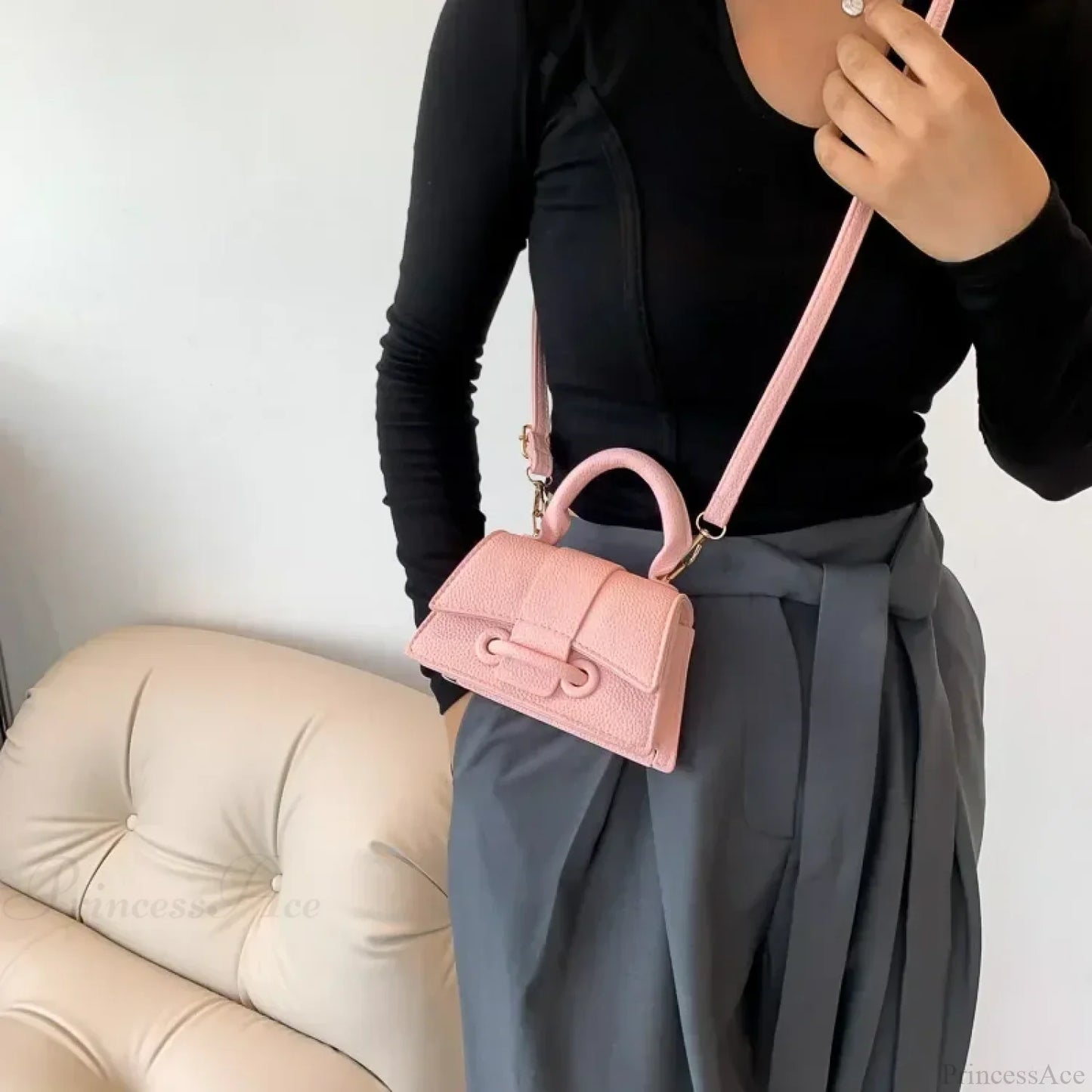 Advanced Solid Shoulder Clutch Mini Purse Handbag