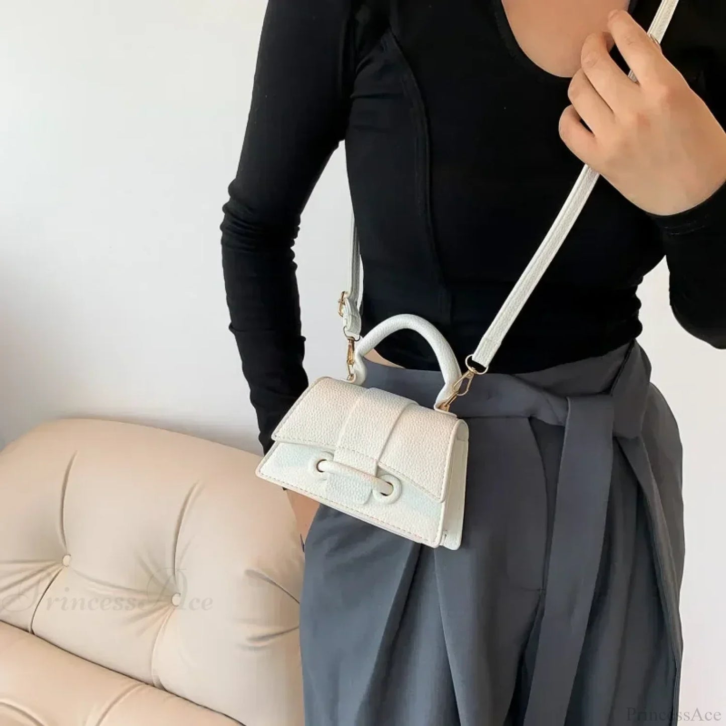 Advanced Solid Shoulder Clutch Mini Purse Handbag