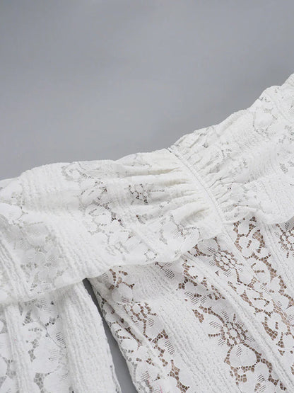 Lace Off-Shoulder Sexy Bodycon Mini Party Dress