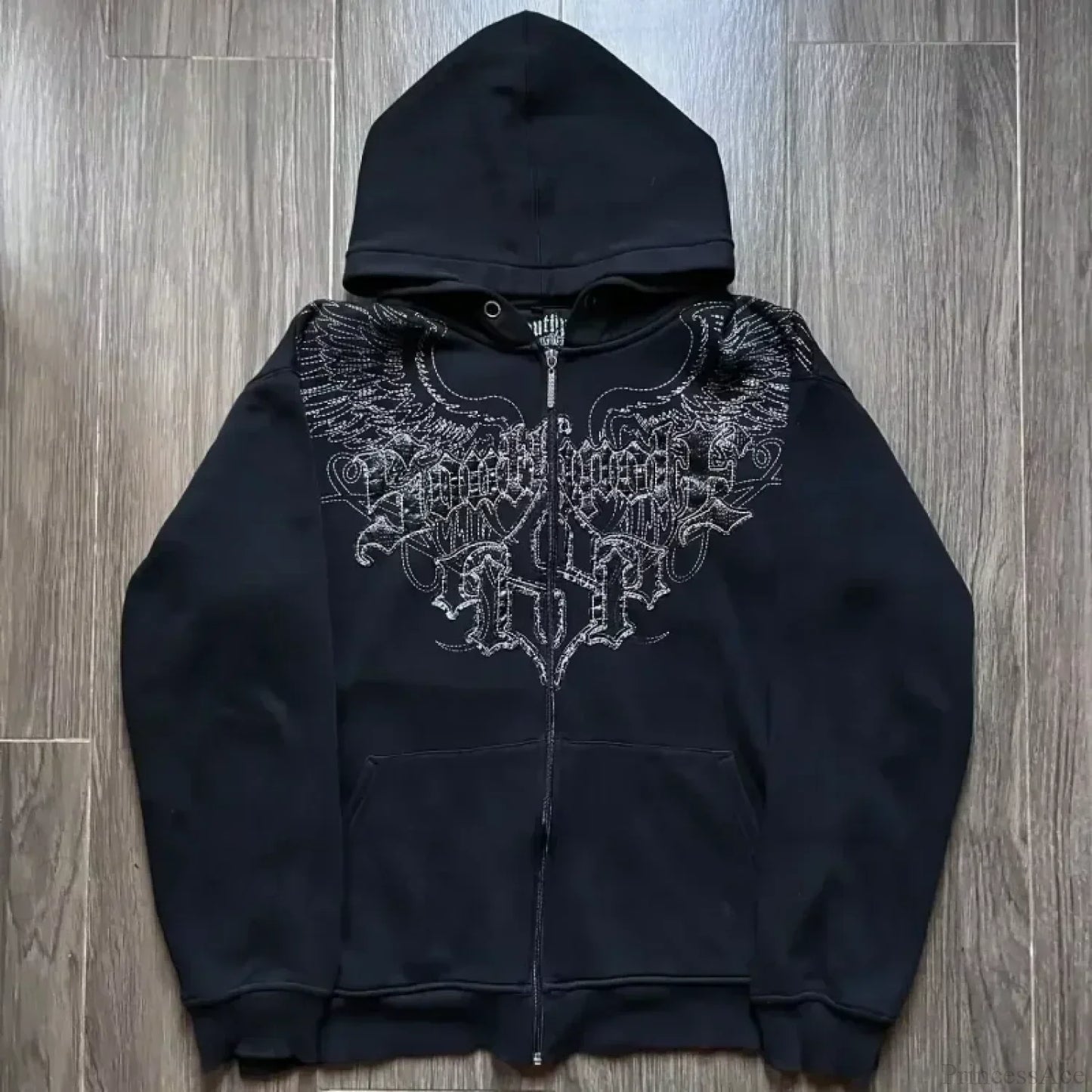 Affliction Gothic Skull Zipper Hoodie
