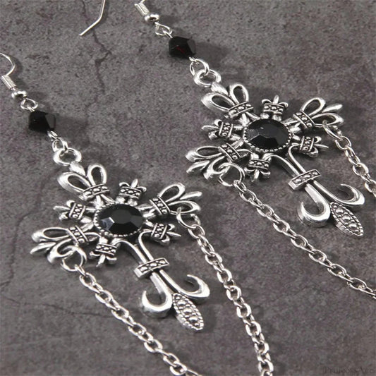 Antique Fairy Wings Grunge Dangling Earring