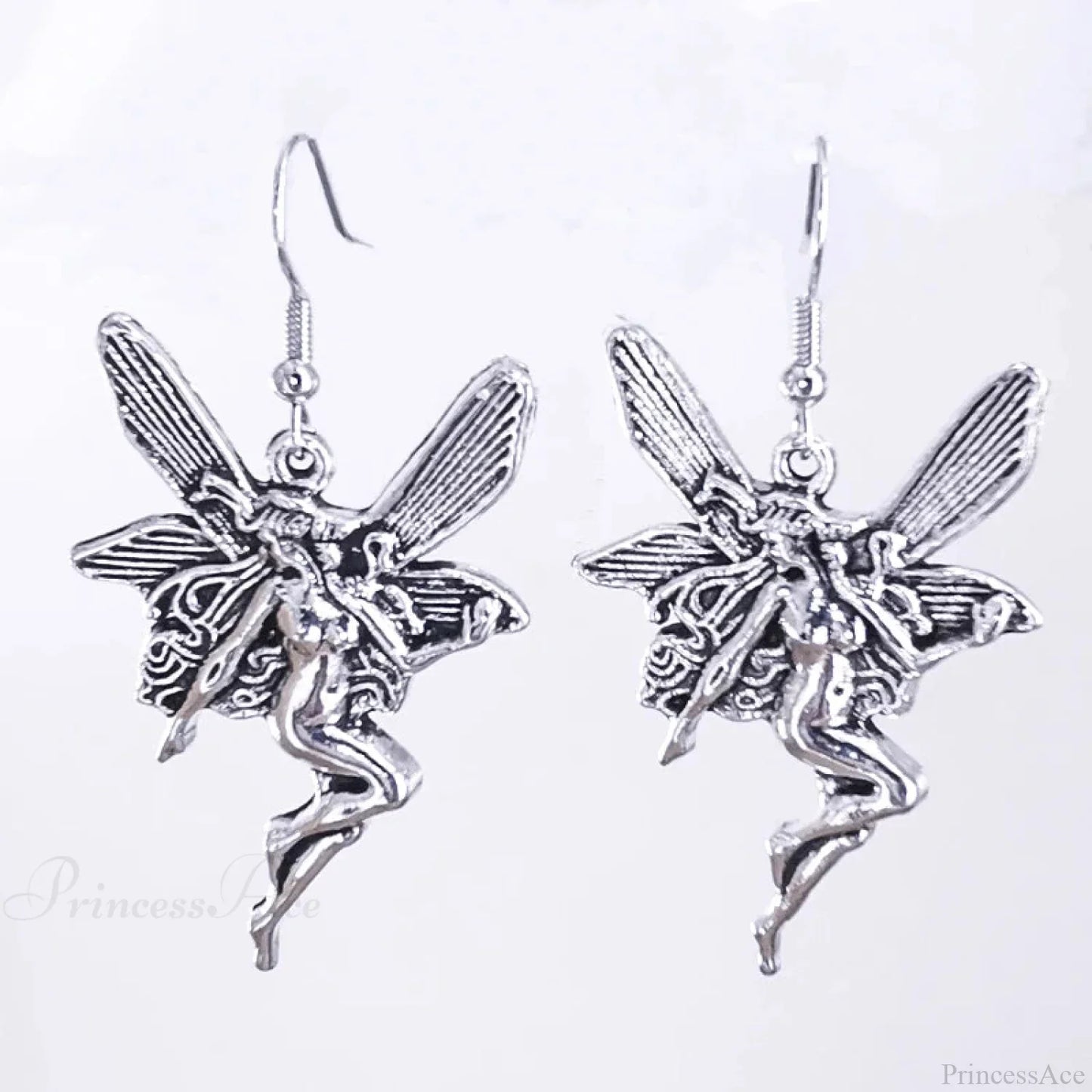 Antique Fairy Wings Grunge Dangling Earring