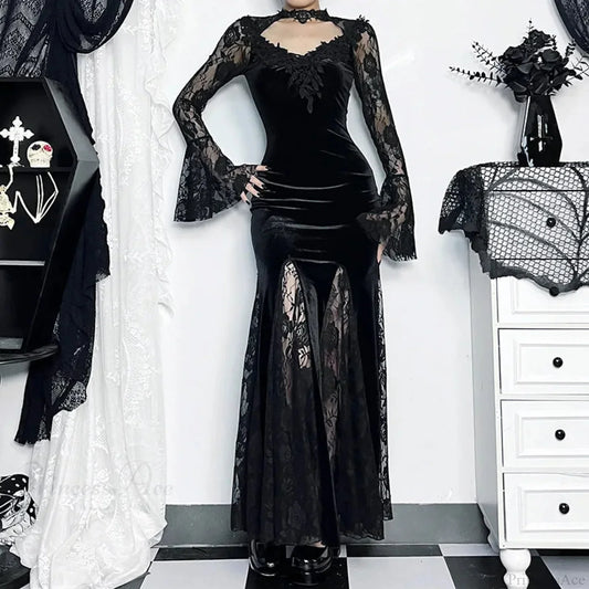 Antique Lace Trumpet Slim Midi Attire