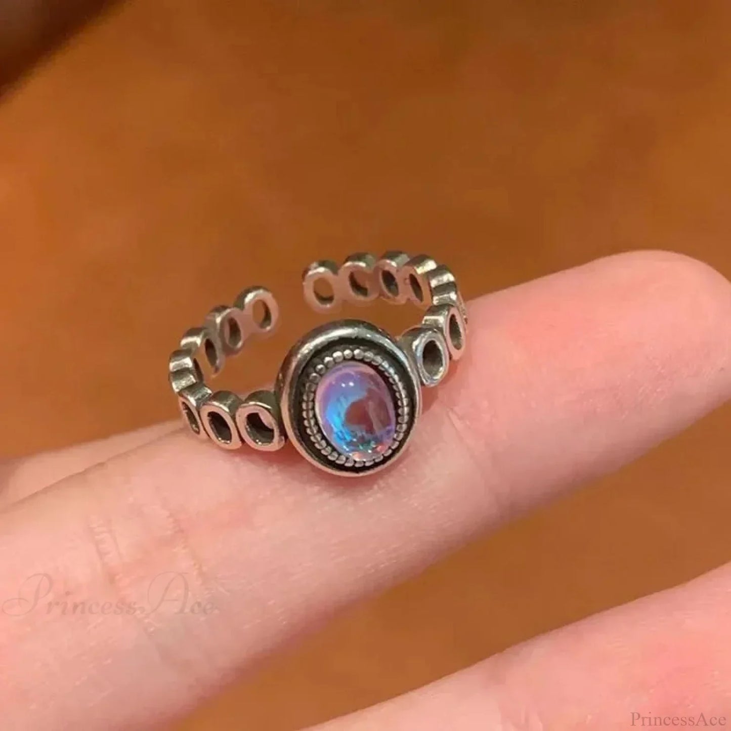 Antique Mysterious Crimson Crystal Cross Band