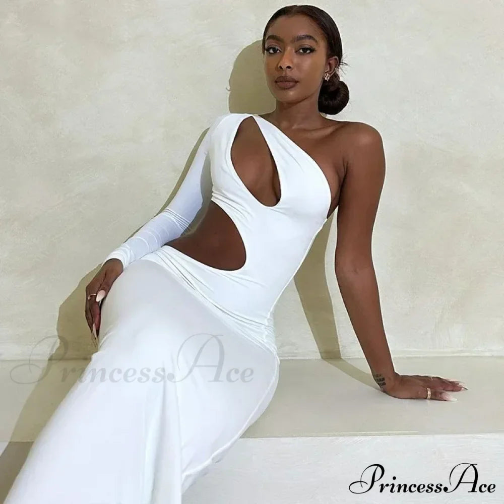 Asymmetric Cut Out Maxi Dress