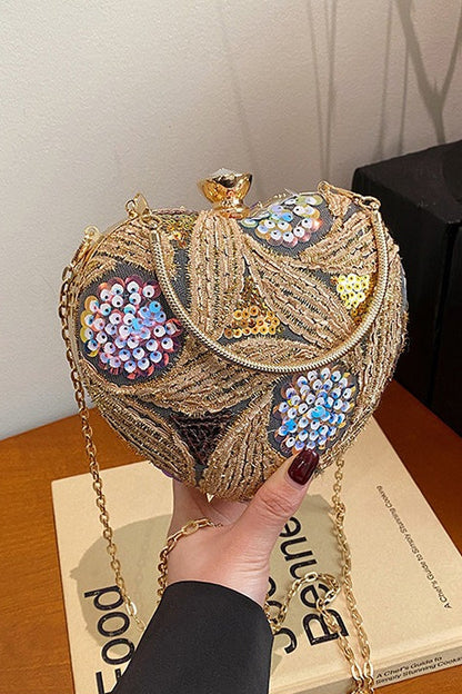 Sequin Vintage Evening Bag Chic Shoulder Handheld Party Bag