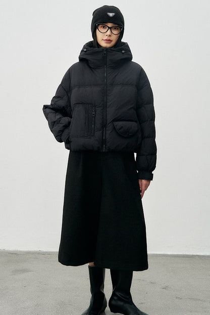 Chaqueta acolchada corta de corte relajado