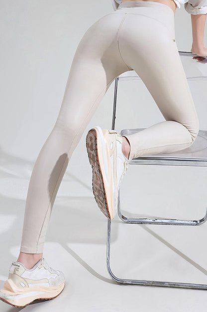 Leggings de imitación piel con forro polar