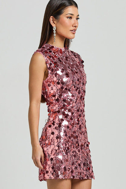 Sleeveless Slim  Party Sequin Dress