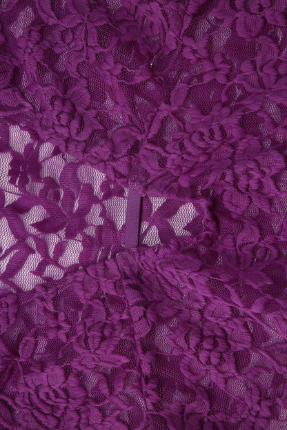 Sensual blusa de manga larga transparente con escote pronunciado de encaje