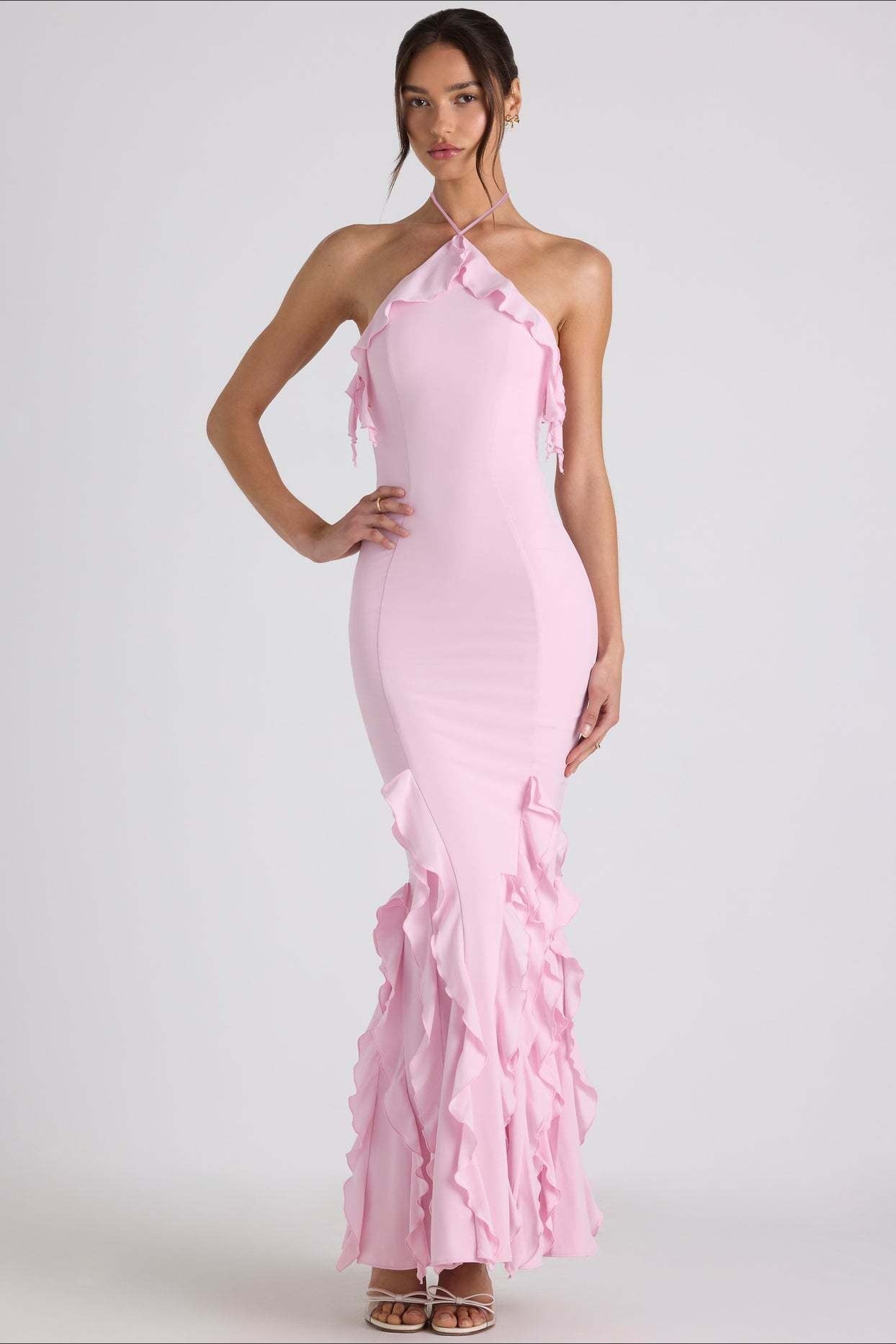 Bodycon Ruffle Hem Party Dress
