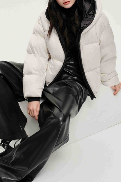 Chaqueta Acolchada Cálida con Capucha