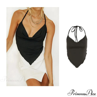 Backless Sleeveless Spaghetti Strap Halter Camis
