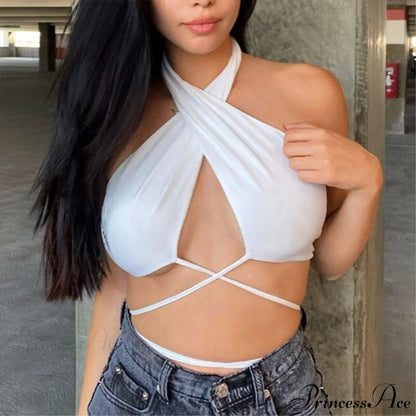 Backless Sleeveless Spaghetti Strap Halter Camis